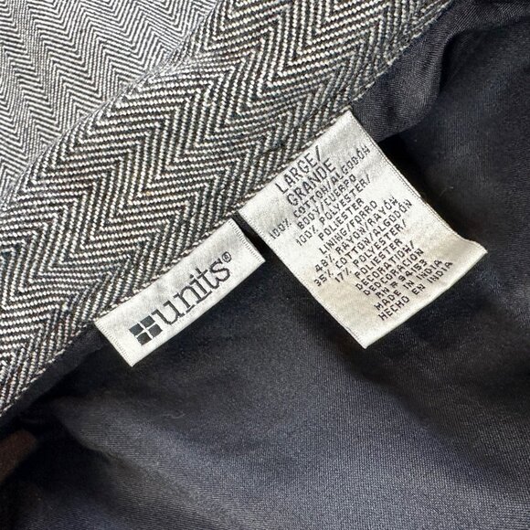 Vintage Units Embroidered Jacket Beaded Patchwork Boho Artsy Shirt Coat L - Picture 6 of 8